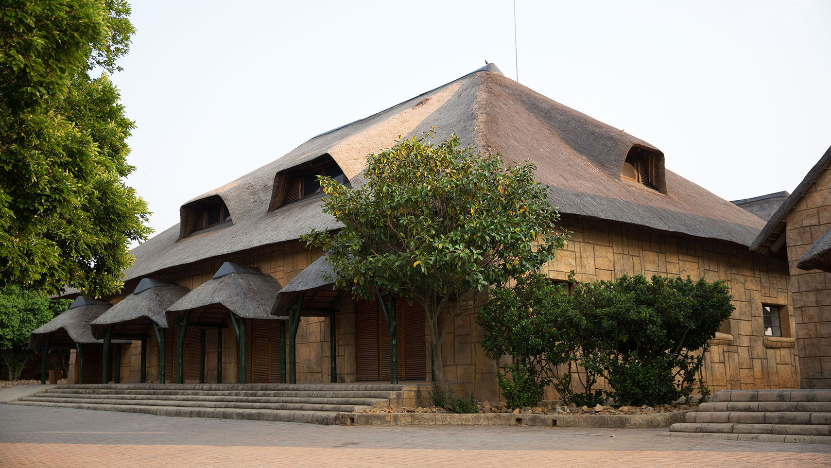 Thatched lodge building